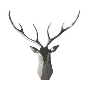 هندسي التجريد الراتنج الأيل قرن الوعل رأس الغزلان جدار النحت محاكاة رأس الغزلان - Product Image 6