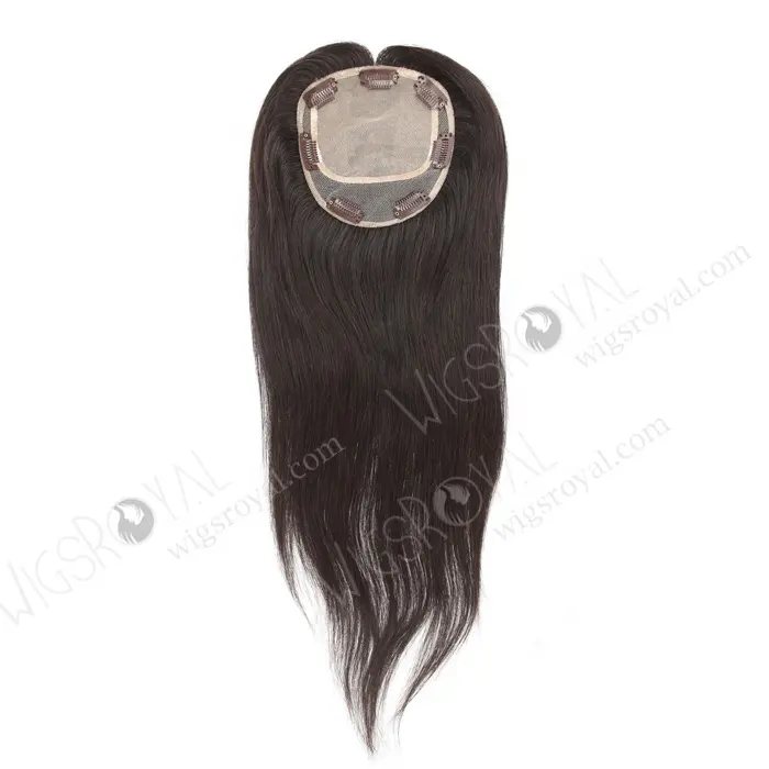 18 inches high quality cuticle aligned virgin hair natural color 5.5x6 new hair pieces silk top human hair toppers