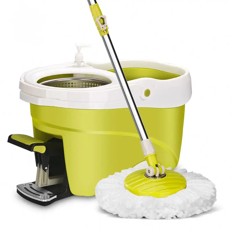 foot pedal floor cleaning broom spin 360 mop