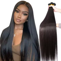 Cheveux humains vierges brésiliens en mèches de vison, cheveux péruviens, tissage en gros, cheveux cambodgiens, cuticules alignées, fournisseur de cheveux vierges, directement de l'usine