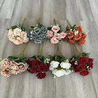 Fleurs artificielles d'hortensia effet naturel 9 cm, pétales complets, pour centres de table de mariage et bouquets luxueux
