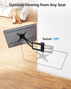 Support mural pour téléviseur de 13 à 42 pouces, support pivotant pour téléviseur à mouvement complet, support de télévision à <span class=keywords><strong>bras</strong></span> long - Product Image 4