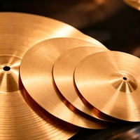 Ensemble de 5 cymbales en bronze de 10, 14, 16, 18, 20 pouces pour batterie, performance de groupe, entraînement scolaire, vente en gros