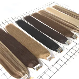 ISWEET double dessiné 100% cheveux vierges Remy Ombre Blonde ruban adhésif dans les cheveux humains russe Tape-in Extensions de cheveux