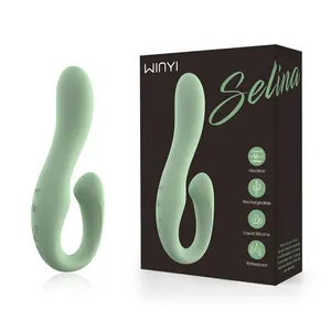 WINYI Custom Vibrator OEM ODM Adult Lesbian Double Head Strapless Strapon Sex Toy Vibrating Dildo For Woman