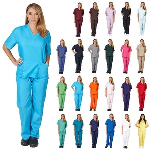 Uniformes de <span class=keywords><strong>maternidad</strong></span> con cuello en V Unisex de alta calidad/pijamas uniformes de <span class=keywords><strong>hospital</strong></span> suaves y cómodos modelo OEM en China - Product Image 6