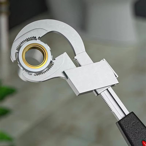 Wrench Universal Double-ended Multifunctional Bath Wrench Aluminium <b>Open</b> <b>End</b> <b>Spanner</b> Bathroom Repair Hand Tool - Product Image 2