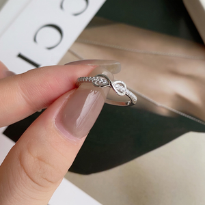 Bague en zircon fine 8, en argent sterling 925, bague de fiançailles éternelle, déclaration féminine, bague torsadée, anneaux de mode pour femmes - Product Image 6