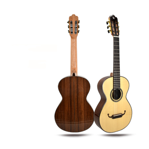 Guitare <span class=keywords><strong>classique</strong></span> de 36 pouces de haute qualité du XIXe siècle avec un matériau arrière/latéral en palissandre au design unique de 3/4 - Product Image 2