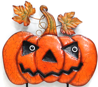 Halloween Citrouille Pelouse Métal Piquet Solaire Alimenté Jardin Piquet pour Cour Fer Matériel Étanche