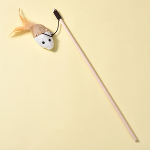 Bâton de chat en bois de lin comme un dessin animé avec sisal et matériau métallique 7DOMAINS 7DSDT-PETTOY03 - Product Image 3