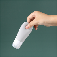 Flacon de voyage portable 38ml 60ml 90ml, distributeur de désinfectant pour les mains, savon liquide, conteneur rechargeable en silicone, cosmétique en plastique