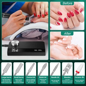 <span class=keywords><strong>Lima</strong></span> de Uñas Eléctrica de 35000 RPM con 7 Brocas y Bandas de Lijado, <span class=keywords><strong>Lima</strong></span> de Uñas Electrónica Portátil Recargable para Manicura en Casa o Salón - Product Image 3