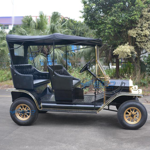 Vehículo Turístico Clásico Eléctrico Vintage de Alta Gama, 2 Filas, 5 Plazas, Color Negro y Dorado, en Oferta - Product Image 4
