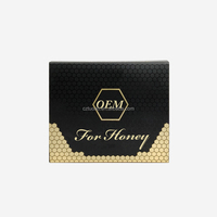 Biologisch Abbaubare Starre Verpackungsbox für Black Horse Honig mit Beschichtetem Papier Geschenkverpackung Individueller Aufdruck
