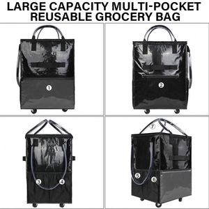 Modern Colorful Utility <b>Camping</b> Folding Wagon with Reclining Seat Garden Shopping Four-wheel Foldable Outdoor <b>Trolley</b> Cart - Product Image 3