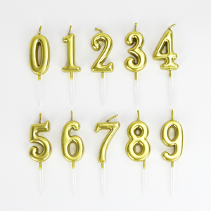 <strong>2026</strong> New Design Eco-Friendly Gold <strong>Birthday</strong> <strong>Candles</strong> Bulk <strong>Wholesale</strong> Custom Number For Wedding Party Decor - Product Image 3