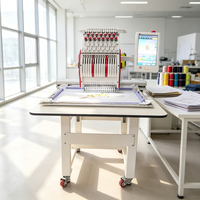 Machine à broder numérique efficace à tête unique et multi-aiguilles pour la décoration de t-shirts, casquettes et vêtements