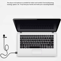 USB-Lavalier-Mikrofon für Computer, Laptop, Live-Streaming, Online-Unterricht, Aufnahmen, Besprechungen, Notizen, Omnidirektional, Mini