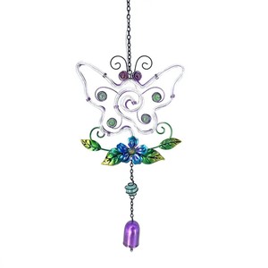 Campana de Viento Solar con Forma de Mariposa, Luz LED para Jardín, Decoración Colgante para Exteriores con Panel Solar y Batería Incluidos - Product Image 3