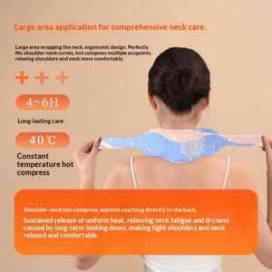 Patch chauffant pour le cou à l'armoise, auto-chauffant, compresse chaude à la vapeur de moxibustion, support chauffant pour les épaules et le cou - Product Image 2
