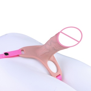 ANOSX Wearable Penis Sheath Silicone Chastity Cage FTM Penis Packers Transgender Sissy Sexy Bondage BDSM Strapon Hollow <b>Dildo</b> - Product Image 4