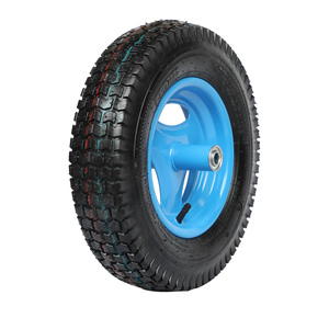Heavy Duty 16inch Llanta Completa <strong>Wheels</strong> for Wheelbarrow 4.00-8 Tire Garden 8inch Triangle Metal Rim Pneumatic Rubber air <strong>Wheel</strong> - Product Image 3