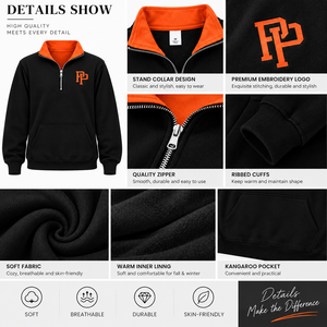 Giacche Sportive in Pile da <span class=keywords><strong>Donna</strong></span> Personalizzate <span class=keywords><strong>Oversize</strong></span> con Mezza Zip e Collo Alto, Vestibilità Ampia Casual, Vendita all'Ingrosso - Product Image 2