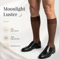Chaussettes habillées classiques pour hommes, sur mesure, de luxe, haute qualité, automne, sans coutures, respirantes, antibactériennes