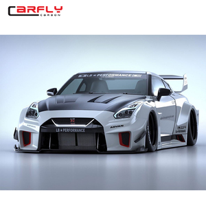 LB Phong Cách Xe Carbon Fiber GTR R35 Cơ Thể Kit Cho Nissa N GT-R - Product Image 5