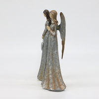 Ensemble de figurines d'anges artistiques en résine sculptées à la main, statues à ailes en forme de cœur, formes irrégulières, décorations spirituelles pour la maison, cadeaux
