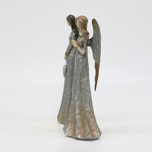 Elegante Set di Statuette di Angeli in Resina, Statue di Angeli Artigianali con Cuore e Ali, Decorazioni per la Casa - Product Image 5
