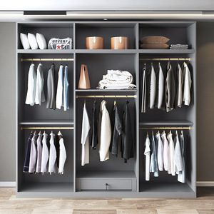 Armario <span class=keywords><strong>de</strong></span> Dormitorio <span class=keywords><strong>de</strong></span> Cinco o Seis Puertas, Diseño Minimalista <span class=keywords><strong>de</strong></span> Lujo Ligero, Madera Brillante, Pintura Ecológica - Product Image 3