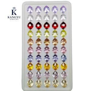 Chất lượng cao 5A tổng hợp Angel của mắt cắt 8x10mm rực rỡ cắt Cubic Zirconia đá Garnet mới hình dạng lỏng đá quý đồ trang sức - Product Image 6