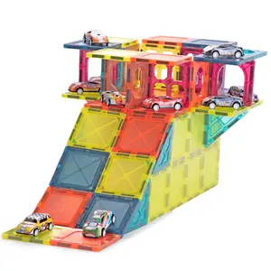 2023 3D 92pcs Magic Magnetic Blocks Toys Magnetic Parking Lot Set Magnetic Blocks For Kids