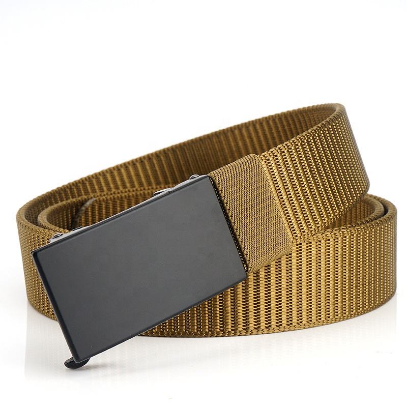 VRLEGEND Cintura Tattica Cricchetto Cinturone Militare Tattico Cinture Nylon Canvas 110cm-180cm Taglia Grossa Con Fibbia Automatica (120CM, Black - Foto 12