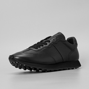 Chaussures de marche en cuir véritable noir à bout rond et lacets, avec semelle extérieure en caoutchouc et semelle intermédiaire en EVA, style toutes saisons - Product Image 3