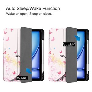 Colour in ấn tri-gấp đứng PU + TPU Leather trường hợp đối với iPad air11 11 inch 2025 - Product Image 4