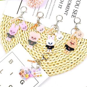 Llavero de Plástico con Dibujos Animados de KPOP <span class=keywords><strong>Stray</strong></span> Kids SKZ, Llavero Acrílico con Foto Digital Impresa con Protección UV, Tipo de Metal de Acero Inoxidable para Llaves - Product Image 3