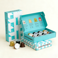 Boîte en papier personnalisée pour dosettes de café avec logo, emballage de luxe pour capsules de café d'hôtel, boîte de rangement vide pour capsules de café, boîte d'expédition pour capsules de café