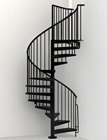 Escaliers en spirale en acier et bois au design moderne pour usage intérieur et extérieur – Vente chaude pour villas, maisons et greniers circulaires