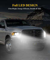 HUAFUXING Voll-LED Doppelprojektor-Scheinwerfer-Set für 2009-2018 Dodge Ram 1500 2500 3500 6500K 12V IP67 Upgrade