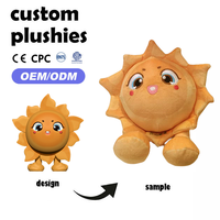 Jouets en peluche personnalisés pour chiens de dessin animé, broderie, peluche super douce, rembourrage en coton PP, vente directe d'usine ODM