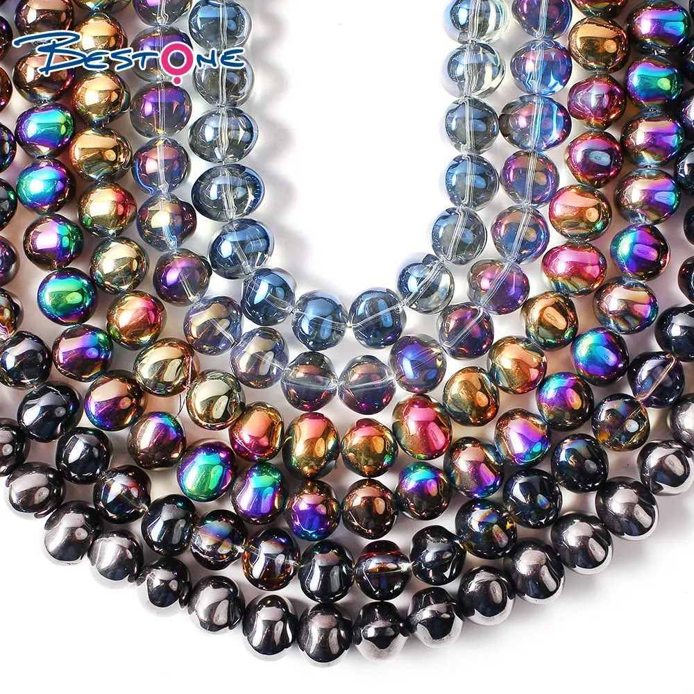 Bestone produttori accessori fai-da-te perline sciolte creazione di gioielli perline ovali in vetro 13*11*10mm