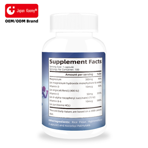 Suplementos de Magnesio Personalizados de 380 mg para Hombres y Mujeres, Apoyo para la Salud Muscular, Ósea y Nerviosa, Cápsulas Dietéticas de Magnesio - Product Image 2