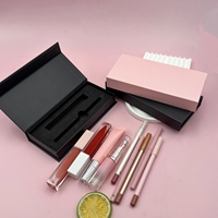 Kit de Maquillage : Ensemble de Rouges à Lèvres Liquides Mat, Gloss à Lèvres Rose Nude Transparent et Crayons à Lèvres – Créez Votre Propre Logo