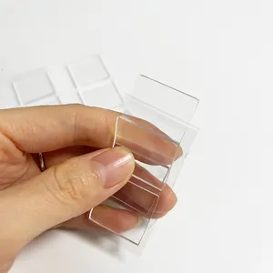 1" square size clear washable traceless tape sticky gel pads