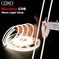 Mini bande LED COB ronde de 5 mm, étanche IP67, DC12V 24V, silicone, 5 m, 400 LED, haute densité, sans points, CRI90 Ra90, 10 mm, 20 mm, découpable