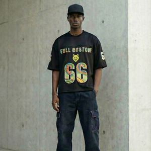 Kaos Jersey Sepak Bola Amerika Model Crop Boxy Oversize Kustom, Retro Street Fashion, Kaos Pria Mesh Streetwear, Jersey Sepak Bola Rugby - Product Image 3