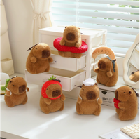 Porte-clés en peluche Capybara mignon, pendentif de sac animal de dessin animé, cadeau unisexe doux importé